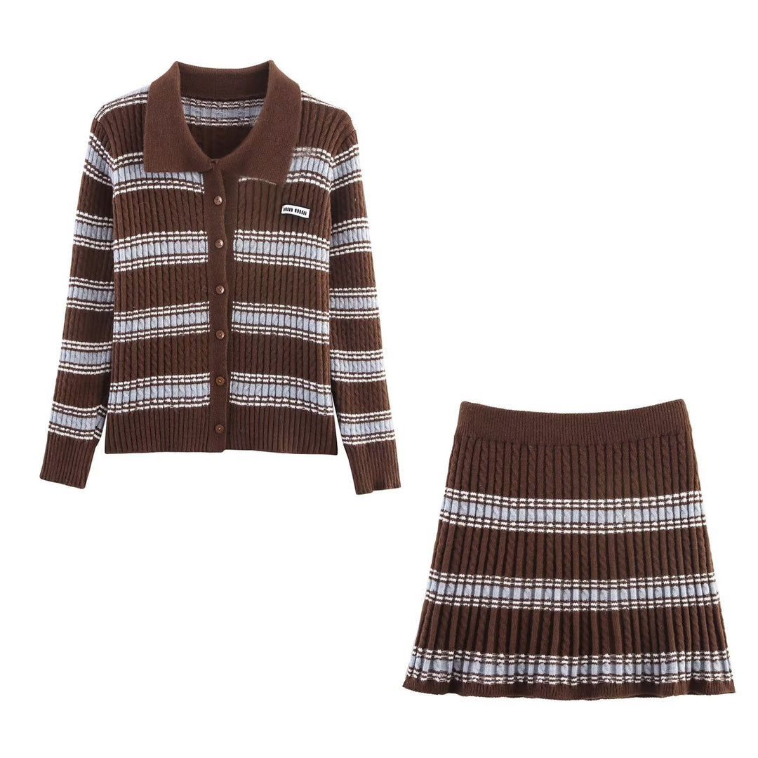 Damen Strickjacken und Rock Set Drune