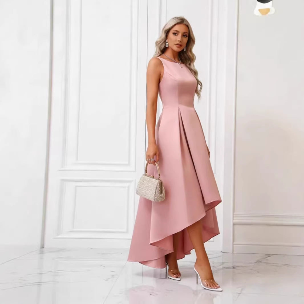 Damen Elegantes Abendkleid mit asymmetrischem Schnitt und raffinierten Falten Drune
