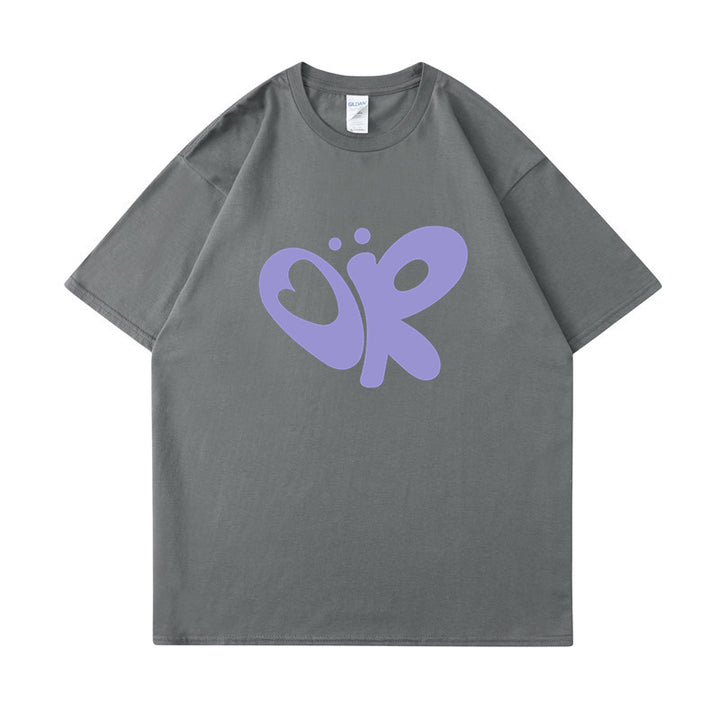 Damen lässiges T-Shirt mit einzigartigem Grafikdruck Drune