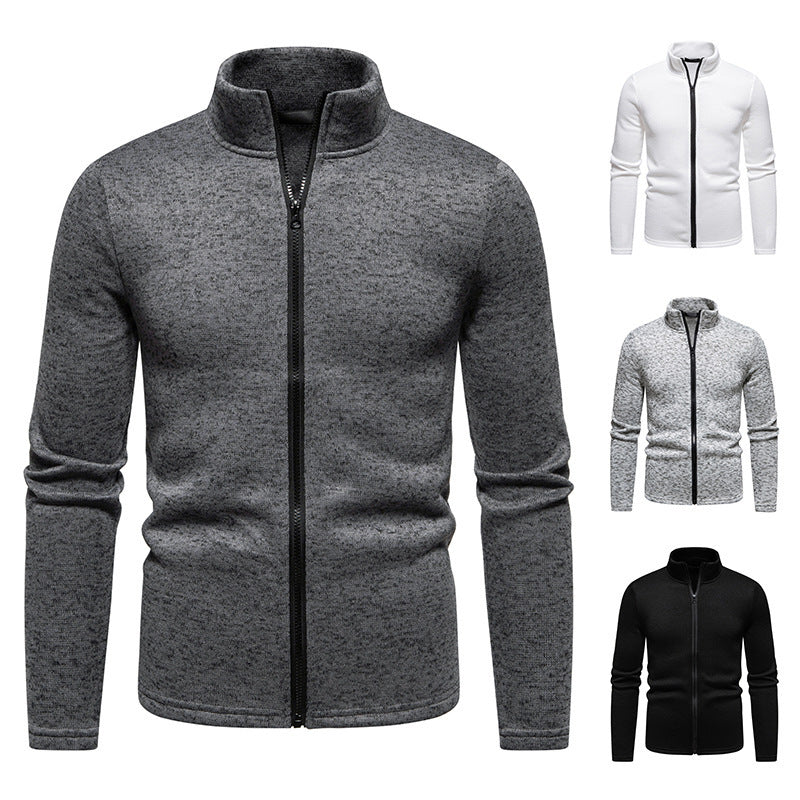 Herren Fleecejacke mit Stehkragen und durchgehendem Reißverschluss Drune