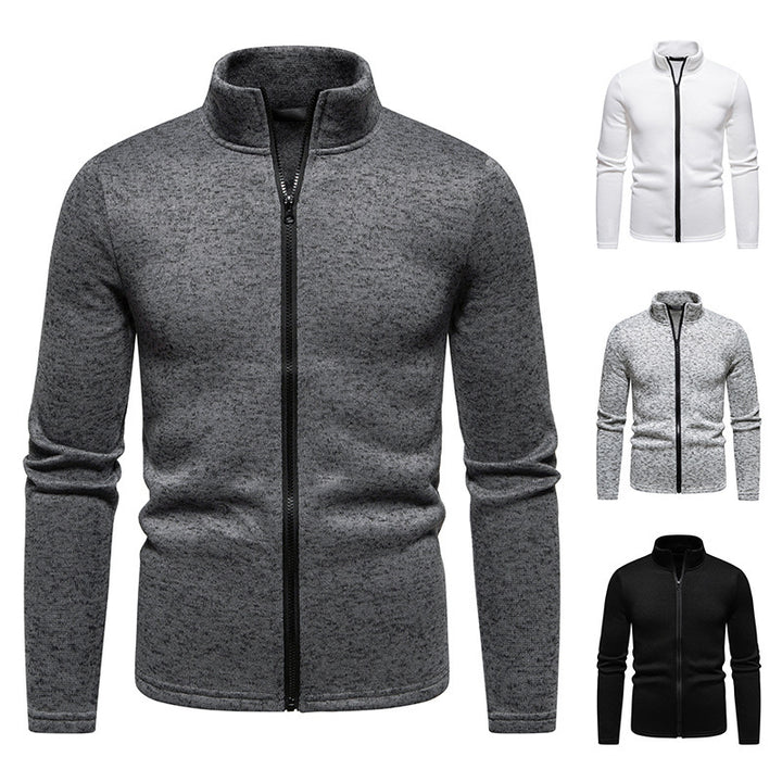 Herren Fleecejacke mit Stehkragen und durchgehendem Reißverschluss Drune