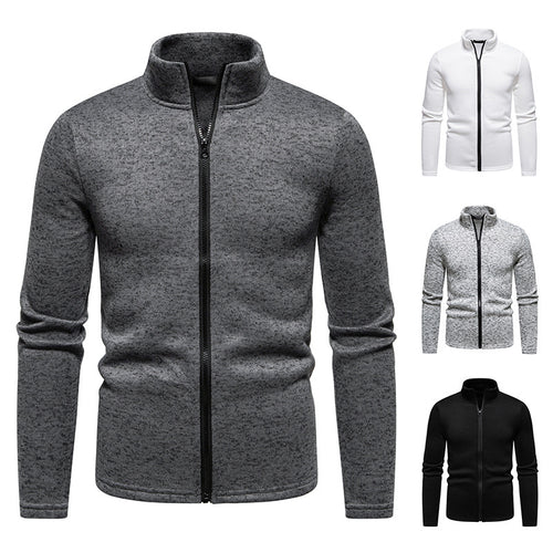 Herren Fleecejacke mit Stehkragen und durchgehendem Reißverschluss Drune