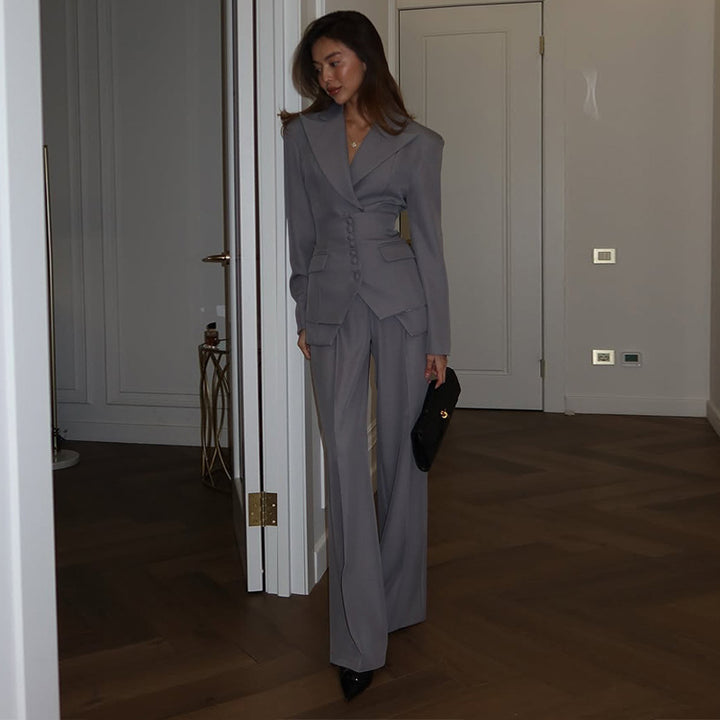 Damen eleganter taillierter Anzug Drune