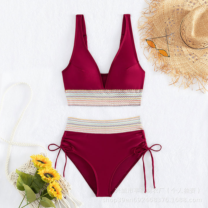 Damen Hochgeschnittener Sportbikini Drune