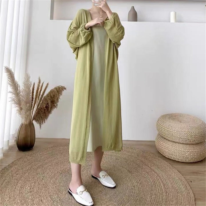 Damen Maxikleid mit leichtem Kimono-Overlay Drune