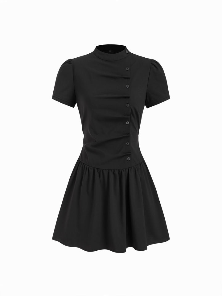 Damen Karo Kurzarmkleid Drune