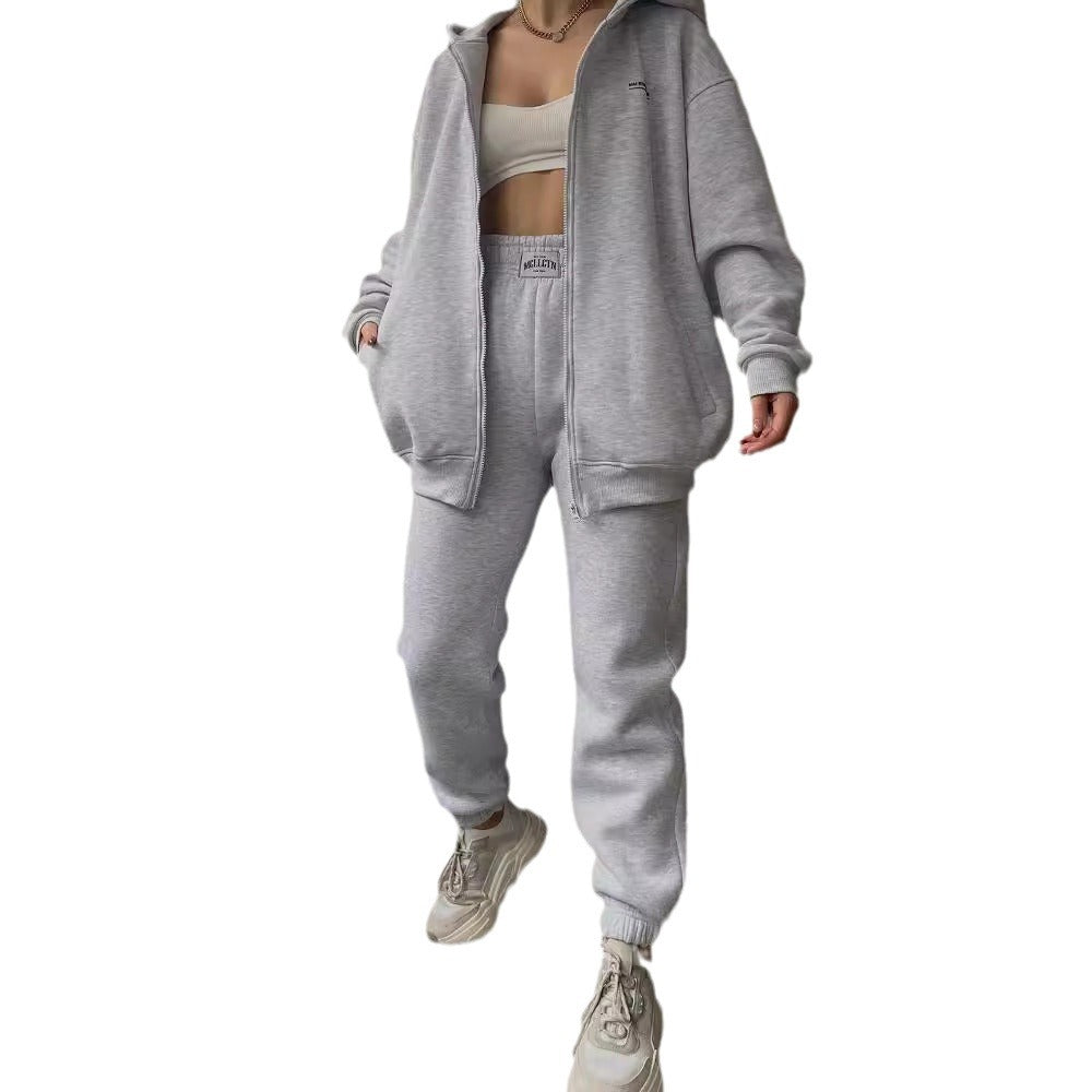 Damen lässiger Oversized Hoodie mit durchgehendem Reißverschluss und praktischen Kängurutaschen Drune