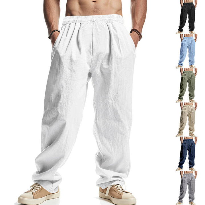 Herren luftige Freizeithose mit elastischem Bund und praktischen Taschen Drune