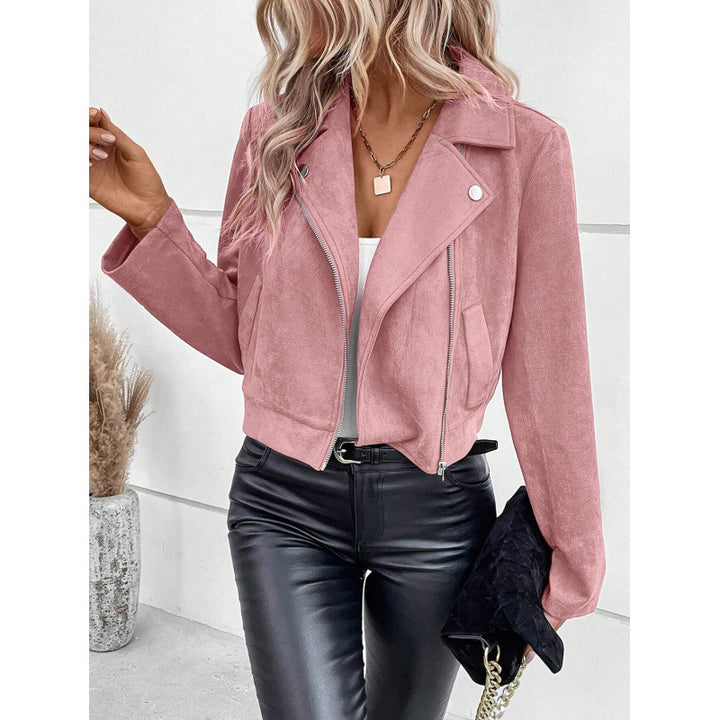 Damen kurz geschnittene Wildlederjacke Drune