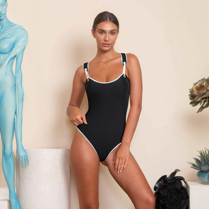 Damen Hochwertiger Einteiler Badeanzug mit sportlichem Design Drune