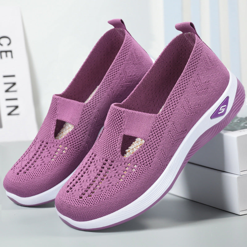 Damen nan leichte gestrickte Slipper mit orthopädischer Komfortsohle Drune