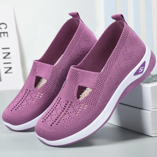 Damen nan leichte gestrickte Slipper mit orthopädischer Komfortsohle Drune