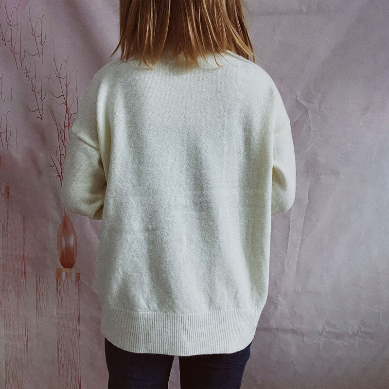 Drune | Weicher Pullover Aus Einfarbigem Strick