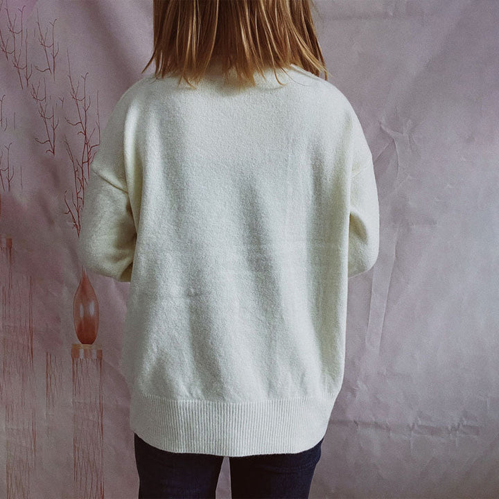 Drune | Weicher Pullover Aus Einfarbigem Strick
