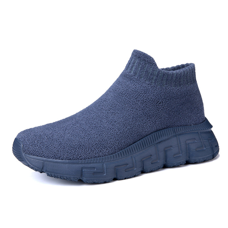 Damen nan kuscheliger Sock-Sneaker aus Teddy-Samt mit elastischem Schaft und stoßdämpfender Profilsohle Drune