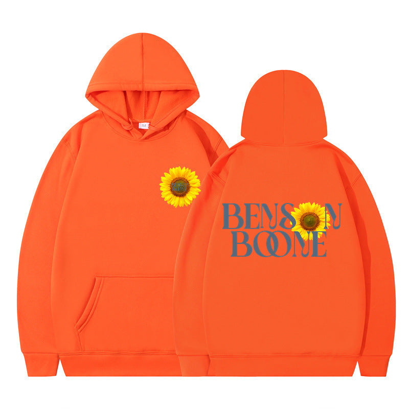 Damen Kapuzenpullover mit einzigartigem Sonnenblumenmotiv und bequemer Passform Drune