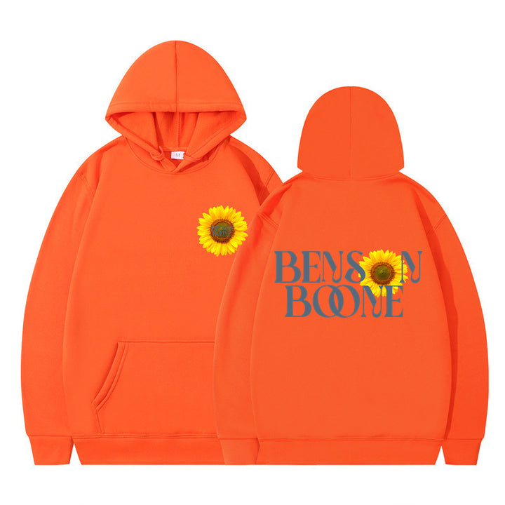 Damen Kapuzenpullover mit einzigartigem Sonnenblumenmotiv und bequemer Passform Drune