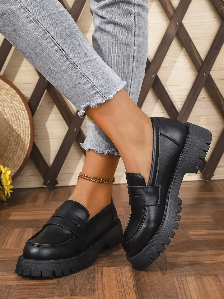 Damen Chunky Loafers im modernen Stil mit rutschfester Profilsohle Drune