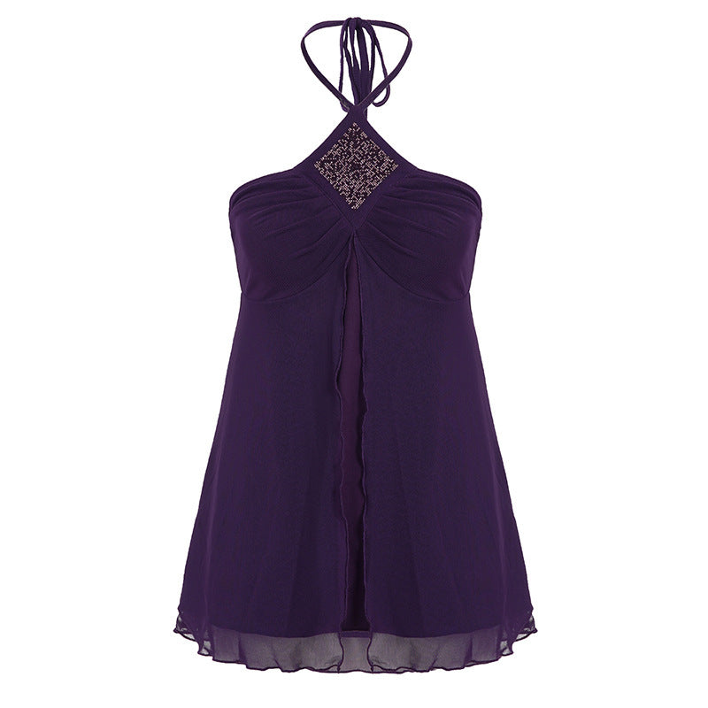 Damen Halteroberteil mit elegantem Spitzendetail Drune