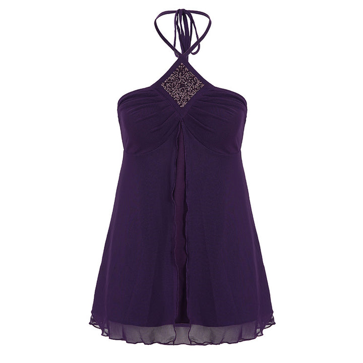 Damen Halteroberteil mit elegantem Spitzendetail Drune