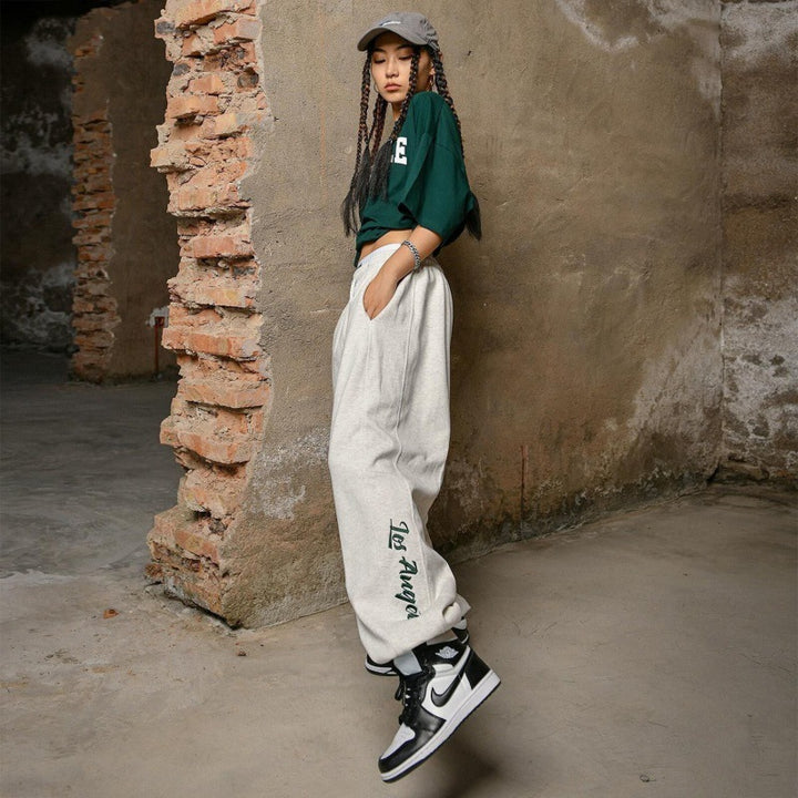 Damen Freizeit-Sweatpants mit seitlichem Schriftzug Drune