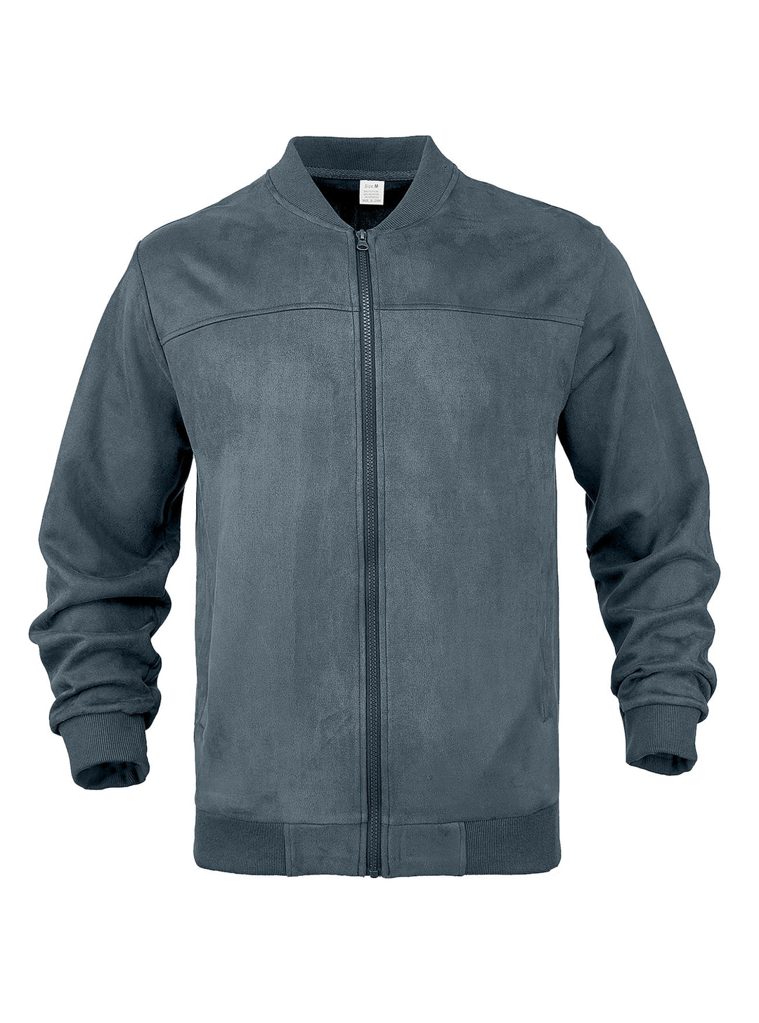 Herren nan Wildleder-Blousonjacke im Bomberstil mit elastischen Rippbündchen Drune