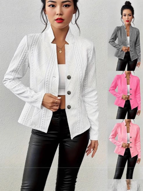 Damen Modischer Blazer mit strukturiertem Design Drune