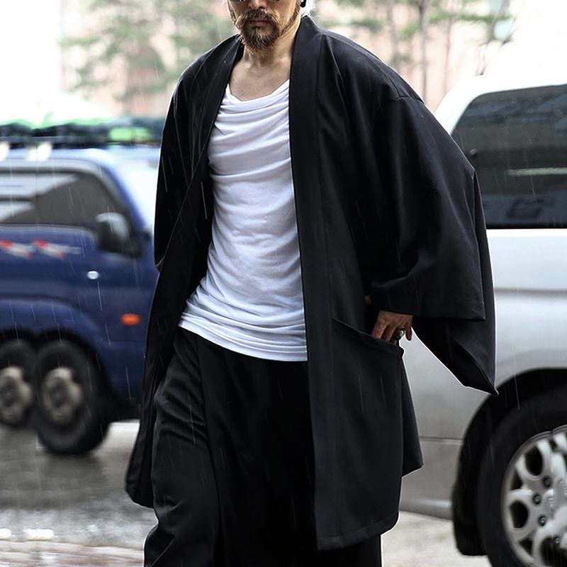 Damen Kimono-Jacke mit modernen Schnitt und praktischen Taschen Drune