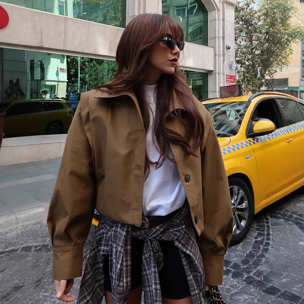 Damen oversized Übergangsjacke Drune