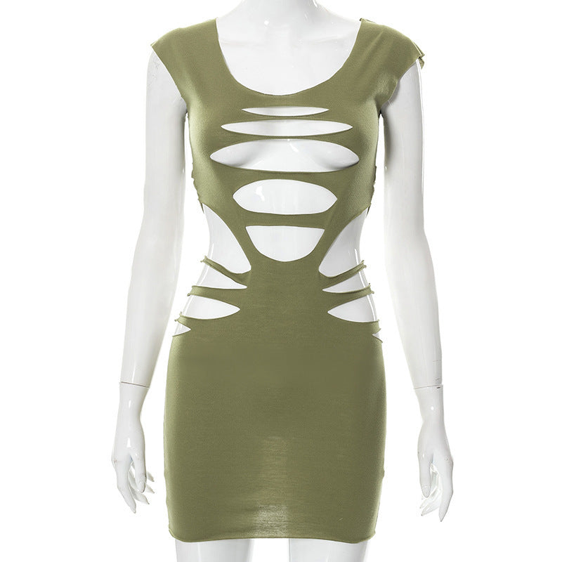 Damen figurbetontes Cut-out Kleid Drune