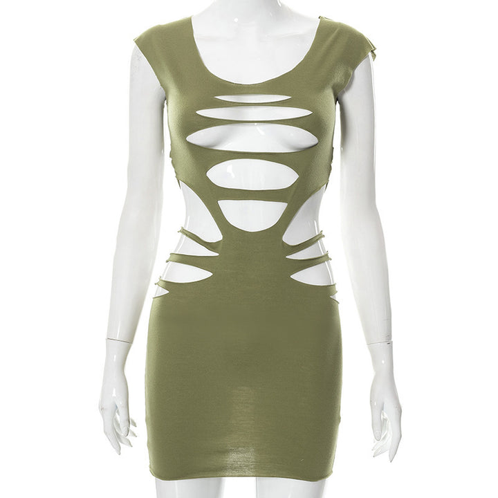 Damen figurbetontes Cut-out Kleid Drune