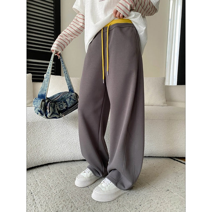 Damen lässige Sweathose mit weitem Schnitt und seitlichen Taschen Drune