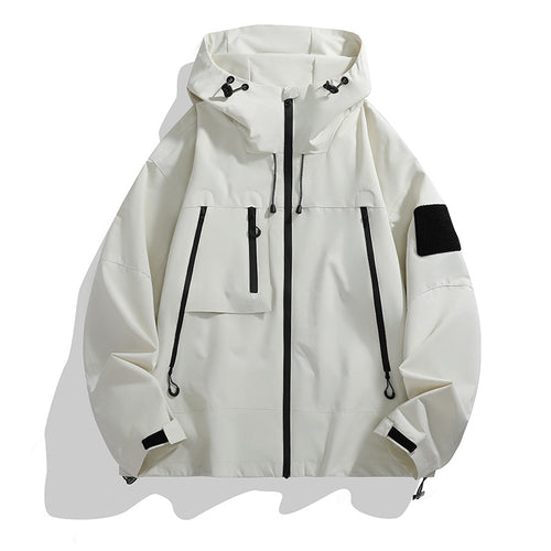 Damen technische Outdoor-Jacke mit verstellbarem Kapuzensystem und multifunktionalen Taschen Drune