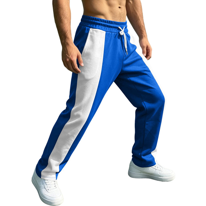 Herren nan sportliche Jogginghose mit Kontrast-Seiteneinsätzen, elastischem Bund, Kordelzug und Seitentaschen Drune