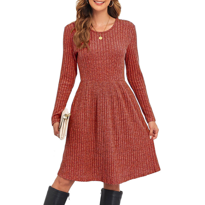 Damen Strickkleid mit lässigem Schnitt und feinem Streifenmuster Drune