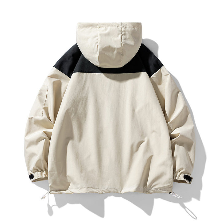 Herren funktionale Wetterjacke mit innovativem Kapuzen-Design und atmungsaktiven Einsätzen Drune