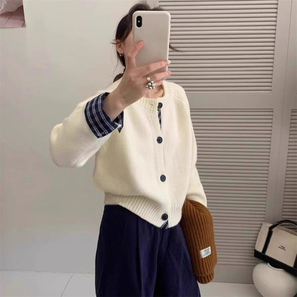 Damen Strickjacke mit eleganten Knopfdetails und hübschem Muster Drune