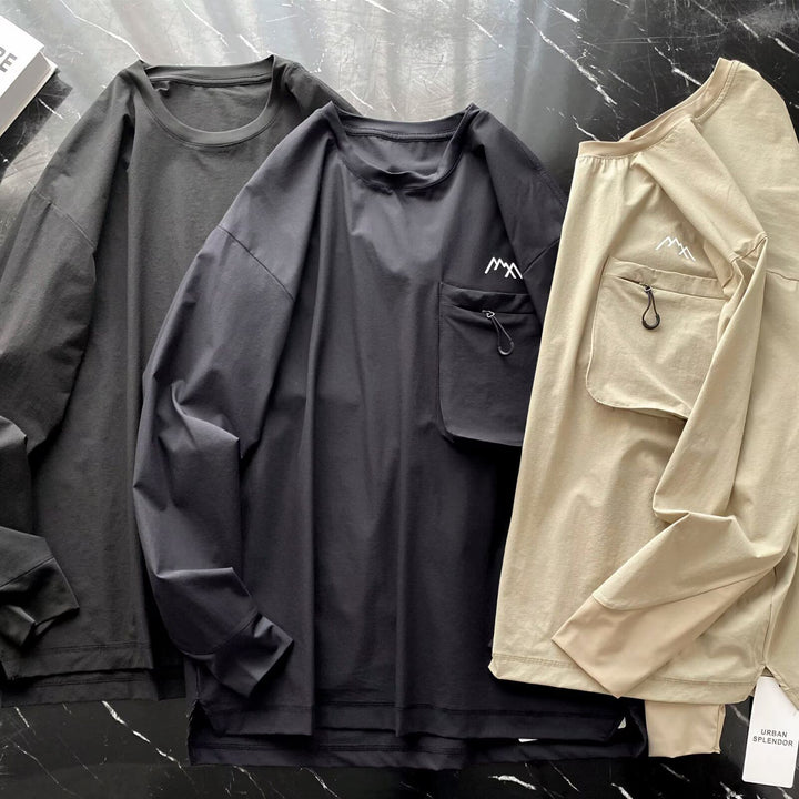 Damen Langarmshirt mit funktionaler Brusttasche Drune