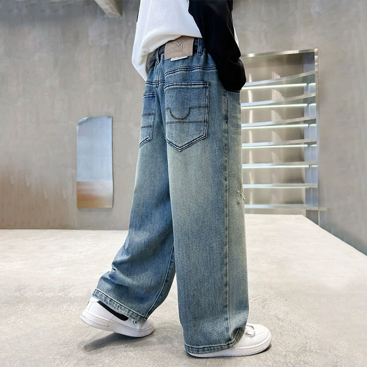 Herren weite Denim-Jeans im modernen Casual-Stil Drune