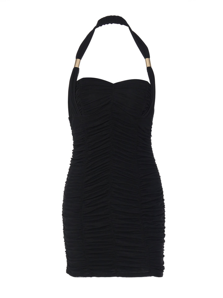 Damen Cocktailkleid mit gerafftem Design und elegantem Träger Drune