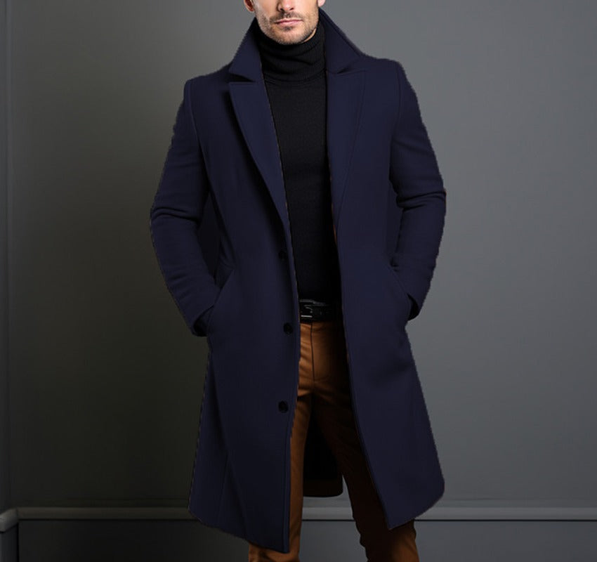 Herren eleganter Wollmantel Drune
