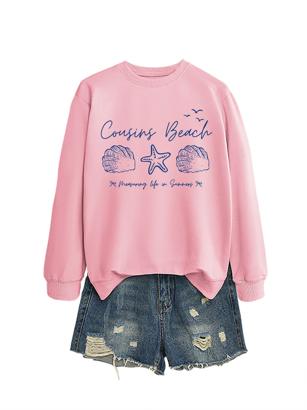Damen Sweatshirt mit maritimem Motiv und bequemen Schnitt Drune