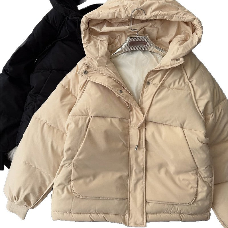 Damen warme Daunenjacke mit verstellbarer Kapuze Drune