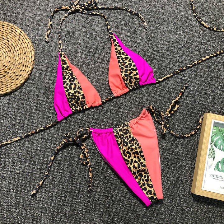 Damen modischer Triangel-Bikini mit einzigartigem Mustermix Drune