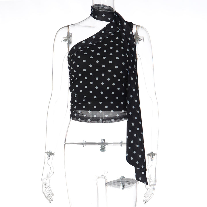 Damen Oberteil mit asymmetrischem Schnitt und stilvollem Leopardenmuster Drune