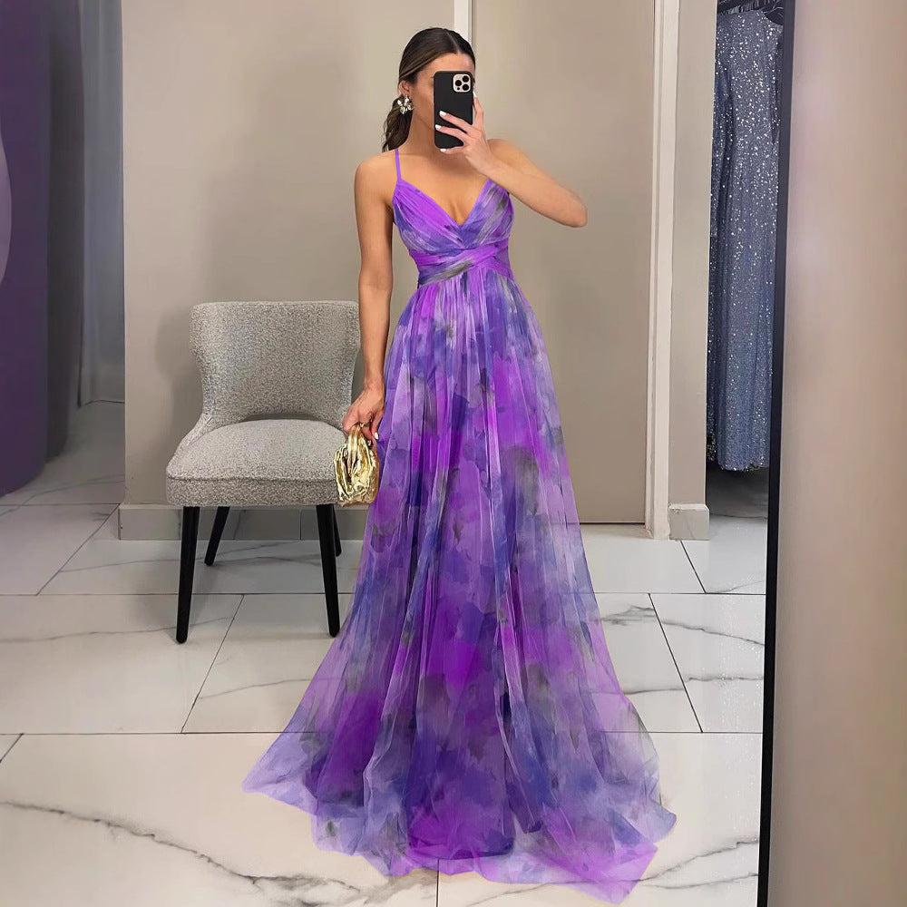 Damen Elegantes und florales Abendkleid mit schmeichelndem Schnitt Drune