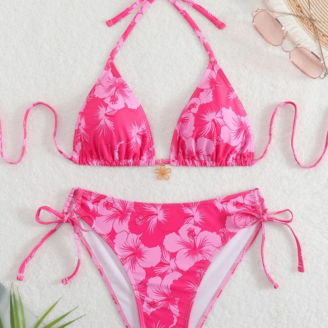 Damen Triangel-Bikini mit verspieltem Blumenprint Drune