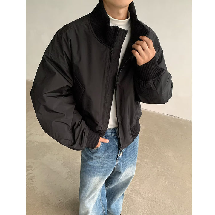 Herren stylische Bomberjacke mit elastischen Bündchen und weichem Innenfutter Drune