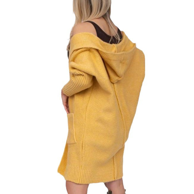 Damen Strickjacke mit Kapuze Drune