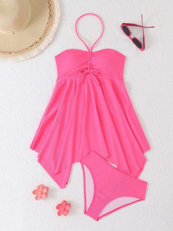 Damen Tankini mit lässigem Oberteil und modischem Rock Drune